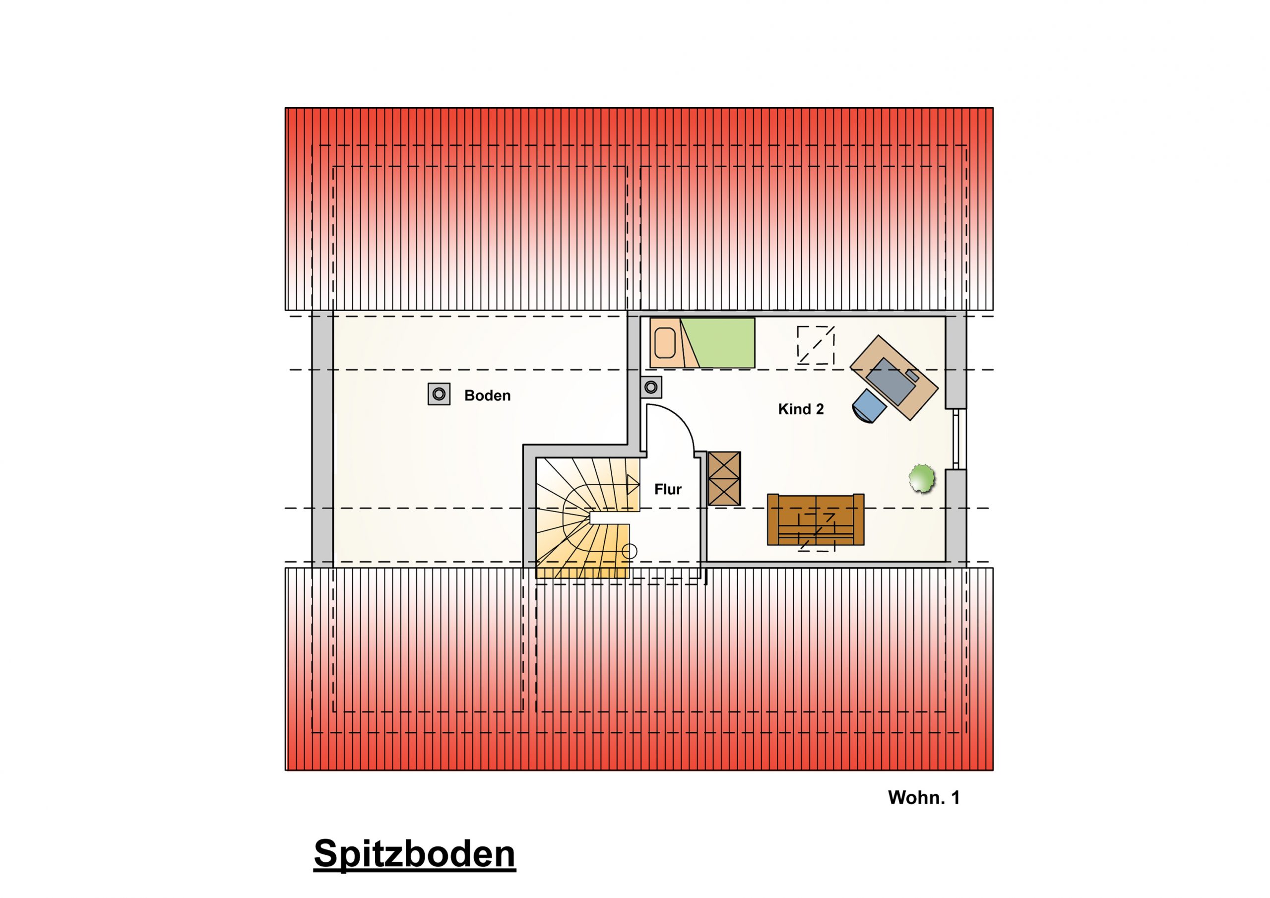 Grundriss Spitzboden